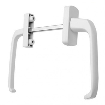 Балконная ручка ассиметричная, белая