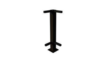 Столб для ограждений, Угловой, на основание 8022