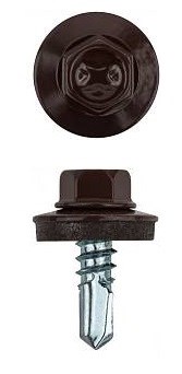 Саморез кровельный 5,5*19 RAL 8017 (50 шт) 8405