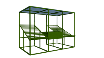 Развал фруктово-овощной 3000*2000*2000 с крышей 9273