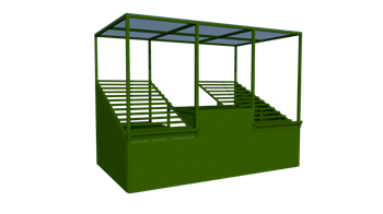 Развал фруктово-овощной 3000*2000*2000 с крышей, закрытый 9274