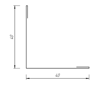 Угол простой 40*40 мм, Наружный 10021