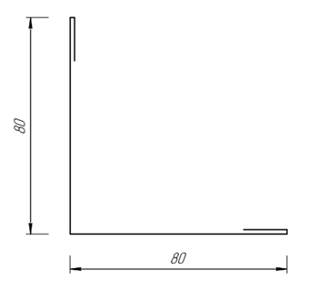Угол простой 80*80 мм, Наружный 10024