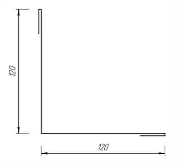 Угол простой 120*120 мм, Внутренний 10034