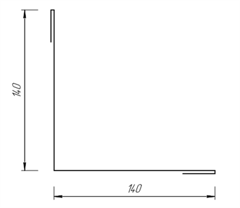 Угол простой 140*140 мм, Внутренний 10035