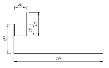 Околооконная планка 100*150 мм 10063