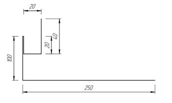 Околооконная планка 100*250 мм 10065