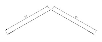 Конек плоский 150*150 мм. 120 гр. 10069