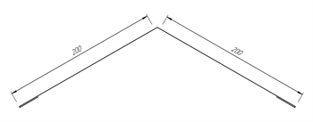 Конек плоский 200*200 мм. 120 гр. 10070