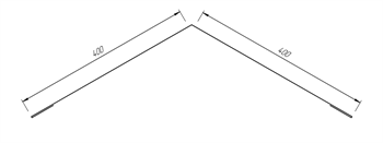 Конек плоский 400*400 мм. 120 гр. 10074