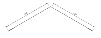Конек плоский 400*400 мм. 120 гр. 10074