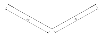 Ендова 150*150 мм. 120 гр. 10075