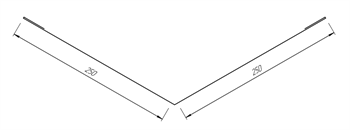 Ендова 250*250 мм. 120 гр. 10077