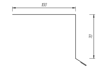 Карнизная планка 100*70 мм 10078