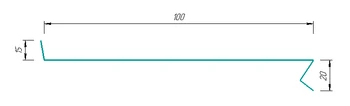 Отлив металлический фигурный 100 мм
