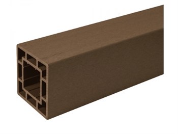 Столб заборный ДПК CM Railing 120х120х3000 мм в цвете TEAK (Тик) торговой марки Cottage Mode (CM)