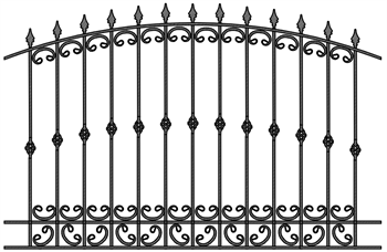 Забор кованый МЗК-11 (1500*2295)