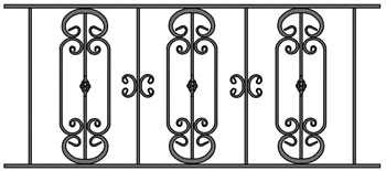 Ограждение металлическое ОГР-32 (1000*2295 мм)