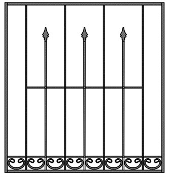 Решетка металлическая на окно арт.004 (1400*1300)