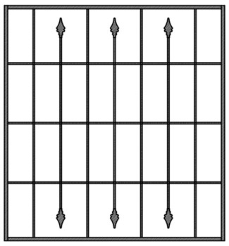 Решетка металлическая на окно арт.011 (1400*1300)