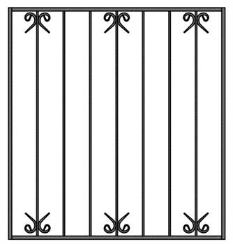 Решетка металлическая на окно арт.015 (1400*1300)