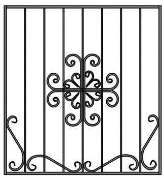 Решетка металлическая на окно арт.018 (1400*1300)