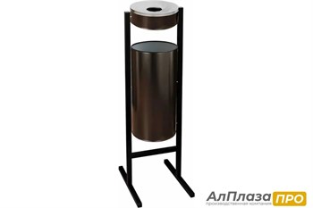 Урна уличная с пепельницей СЛП-250, черная, 25 литров