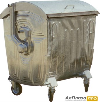 Мусорный контейнер на колёсах (1100 л) оцинкованный