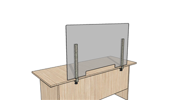 Защитный экран на кронштейнах (1000*600*4, МПК) 2064