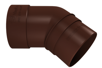 Колено трубы 45° VINYLON Кофе 2365