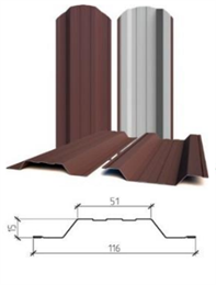 Евроштакетник "Премиум", 0,45 мм, Односторонний полиэстер 8162 Евроштакетник "Премиум", 0,45 мм, Односторонний полиэстер 8162
