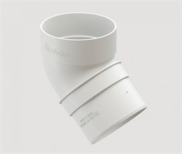 Колено 45 гр., Дёке Standart, Белый 8566 Колено 45 гр., Дёке Standart, Белый 8566