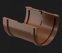 Соединитель желобов Дёке Premium, Каштан 8609 Соединитель желобов Дёке Premium, Каштан 8609