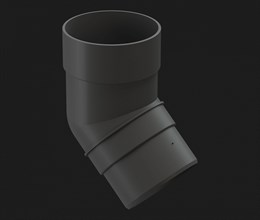 Колено 45 гр., Дёке Premium, Графит 8642 Колено 45 гр., Дёке Premium, Графит 8642