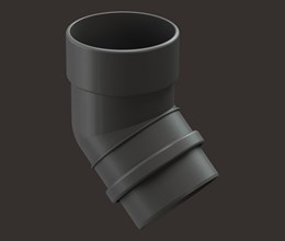 Колено 45 гр., Дёке LUX, Графит 8702 Колено 45 гр., Дёке LUX, Графит 8702