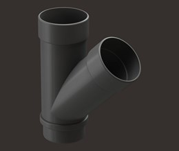 Тройник 45 гр., Дёке LUX, Графит 8708 Тройник 45 гр., Дёке LUX, Графит 8708