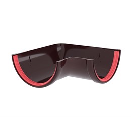 Угол желоба 90 град. универ.Классика 120 ПВХ Grand Line шоколадный (RAL 8017) 9207 Угол желоба 90 град. универ.Классика 120 ПВХ Grand Line шоколадный (RAL 8017) 9207