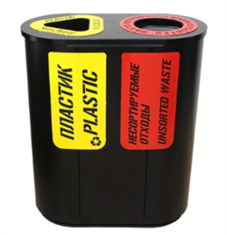 Урна для раздельного сбора мусора Город-2 (830) 9380 Урна для раздельного сбора мусора Город-2 (830) 9380