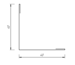 Угол простой 40*40 мм, Наружный 10021 Угол простой 40*40 мм, Наружный 10021