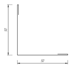 Угол простой 50*50 мм, Наружный 10022 Угол простой 50*50 мм, Наружный 10022