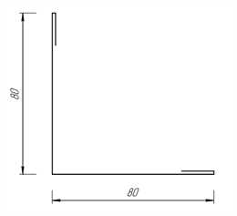 Угол простой 80*80 мм, Наружный 10024 Угол простой 80*80 мм, Наружный 10024