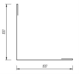Угол простой 100*100 мм, Наружный 10025 Угол простой 100*100 мм, Наружный 10025