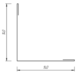 Угол простой 140*140 мм, Наружный 10028 Угол простой 140*140 мм, Наружный 10028