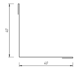 Угол простой 40*40мм, Внутренний 10029 Угол простой 40*40мм, Внутренний 10029