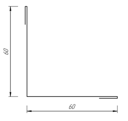 Угол простой 60*60 мм, Внутренний 10031 Угол простой 60*60 мм, Внутренний 10031