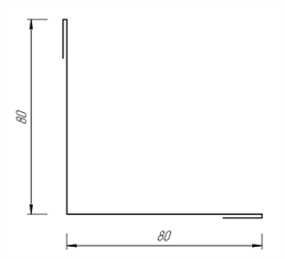Угол простой 80*80 мм, Внутренний 10032 Угол простой 80*80 мм, Внутренний 10032