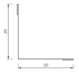 Угол простой 120*120 мм, Внутренний 10034 Угол простой 120*120 мм, Внутренний 10034
