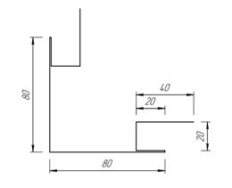 Угол сложный 80*80 мм, Наружный 10036 Угол сложный 80*80 мм, Наружный 10036