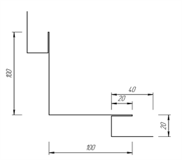 Угол сложный 100*100 мм, Внутренний 10040 Угол сложный 100*100 мм, Внутренний 10040
