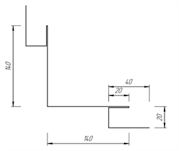 Угол сложный 140*140 мм, Внутренний 10041 Угол сложный 140*140 мм, Внутренний 10041